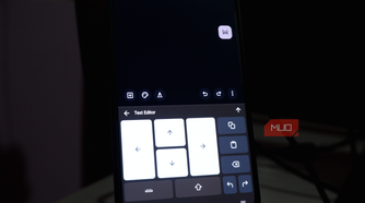 Text Editor Interface of FUTO Keyboard on an Android Smartphone