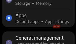 The apps option on a phone