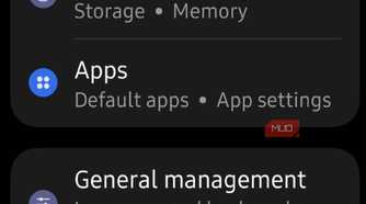 The apps option on a phone