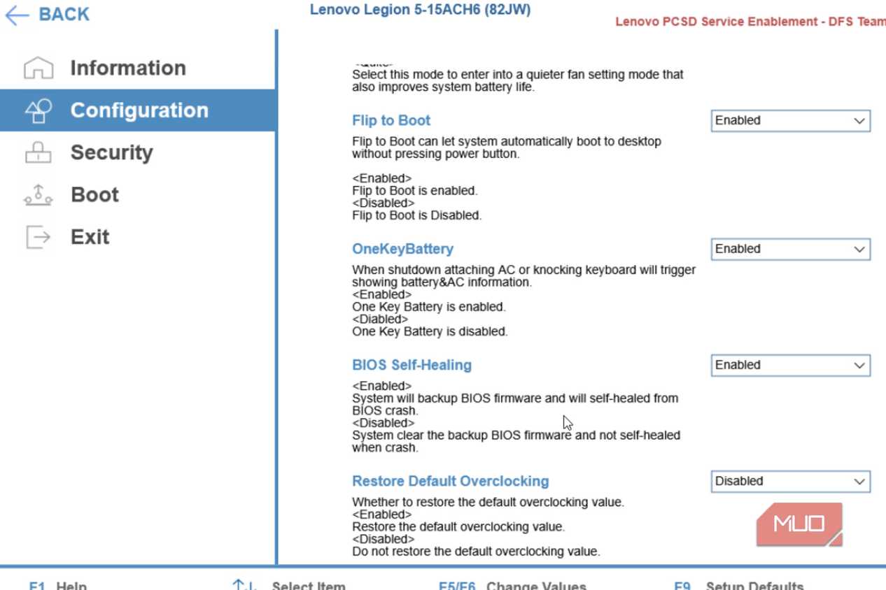 The configuration Menu of Bootable menu.