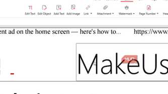 The edit row in PDF Gear