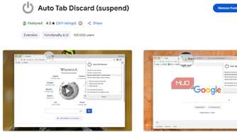 The page for Auto Tab Discard