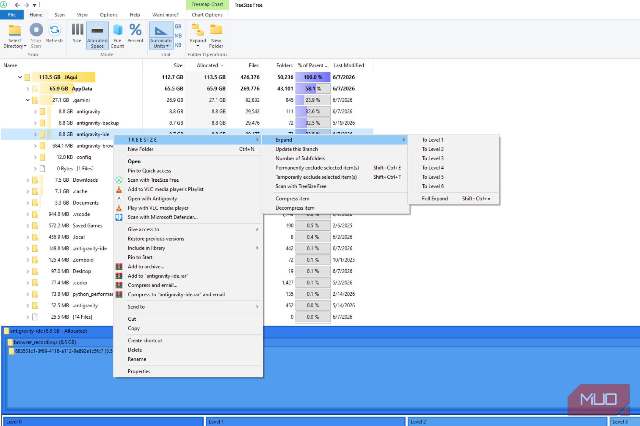Things that you can do to right click in SSD
