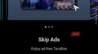 Three day free trial pop-up in Terabox.
