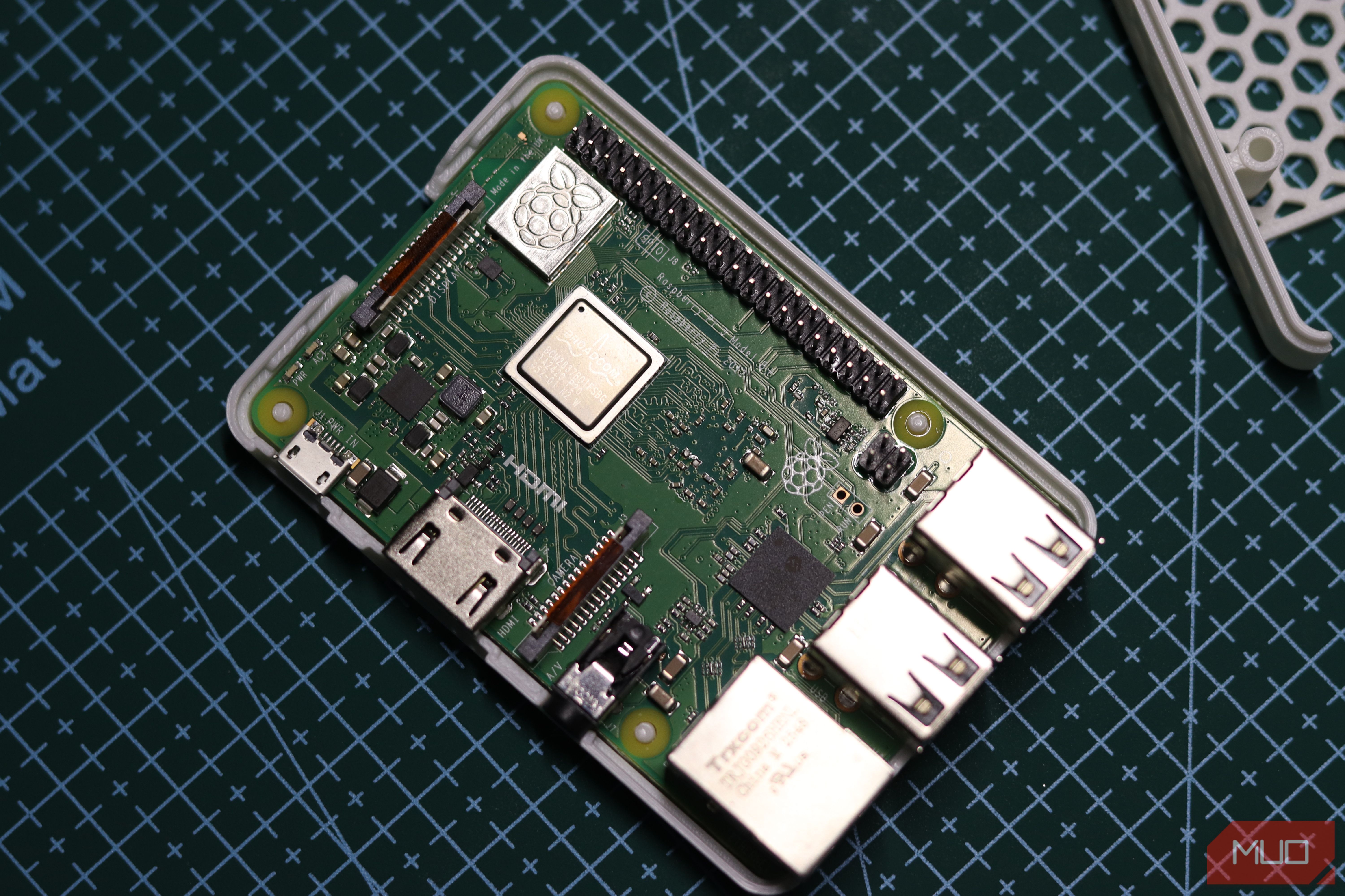 Top down view of Raspberry Pi 3
