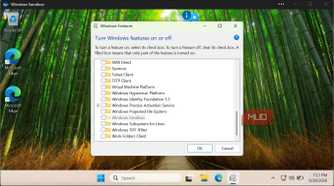 Turn off WIndows features