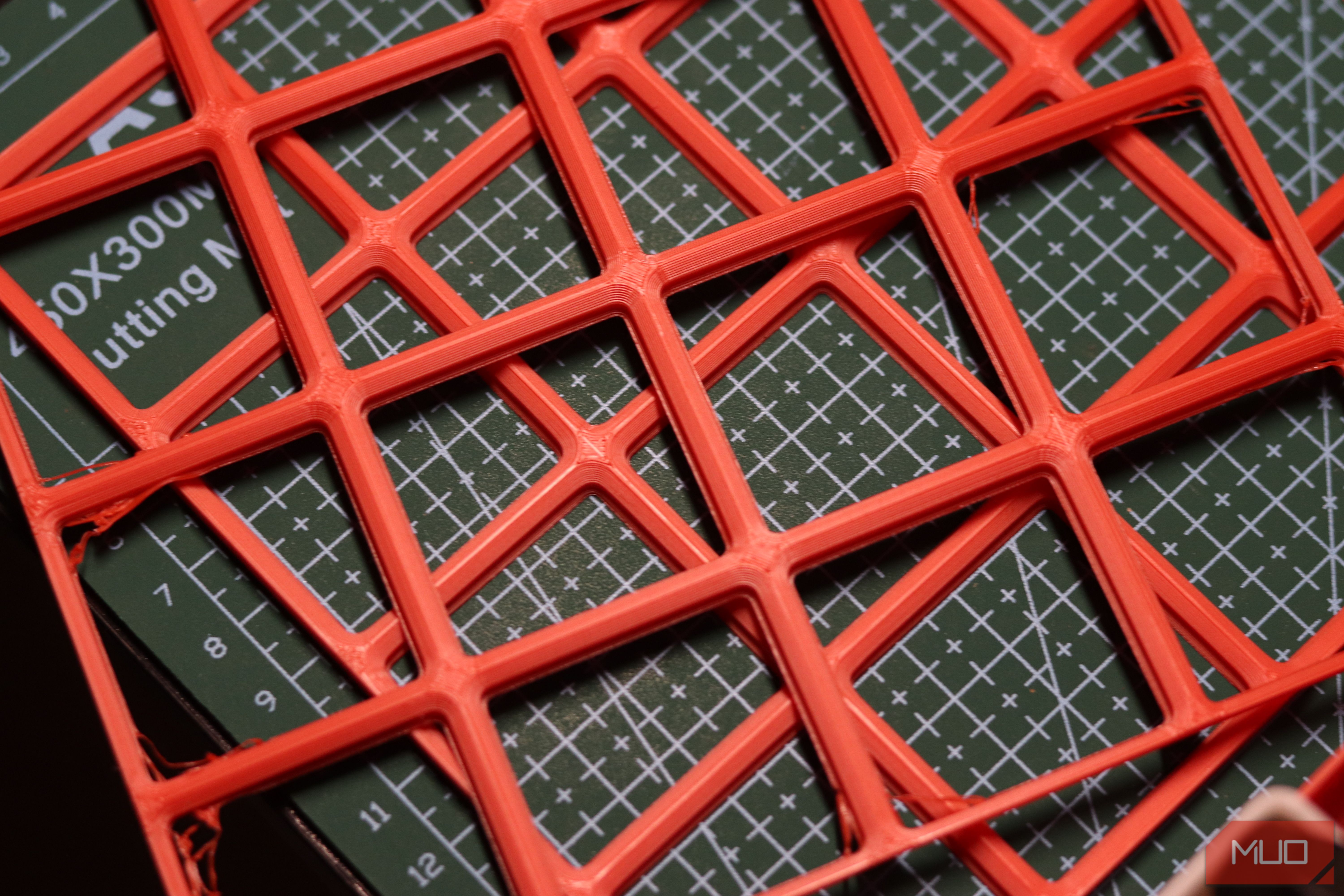 Two gridfinity baseplates stacked on top of each other.