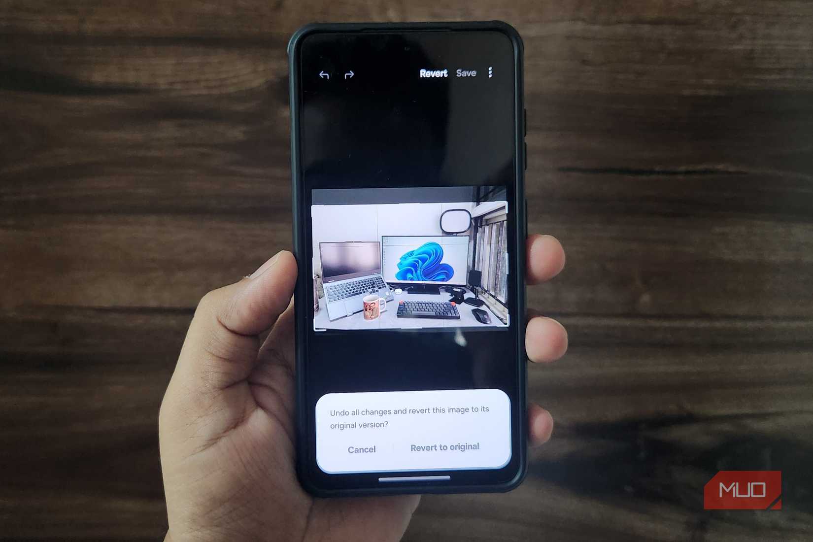 Undo edits on Android phone