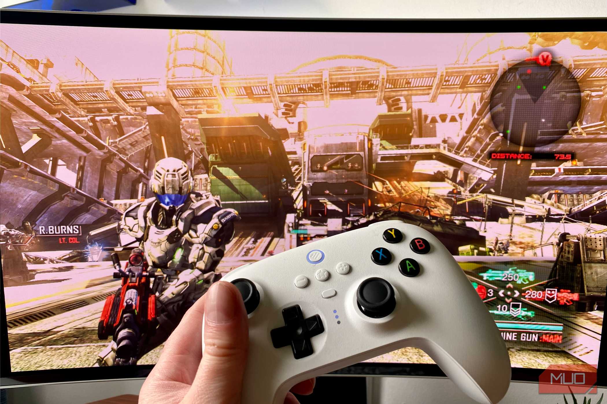 Vanquish on a Samsung Odyssey OLED G9 gaming monitor