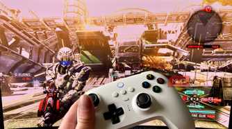 Vanquish on a Samsung Odyssey OLED G9 gaming monitor