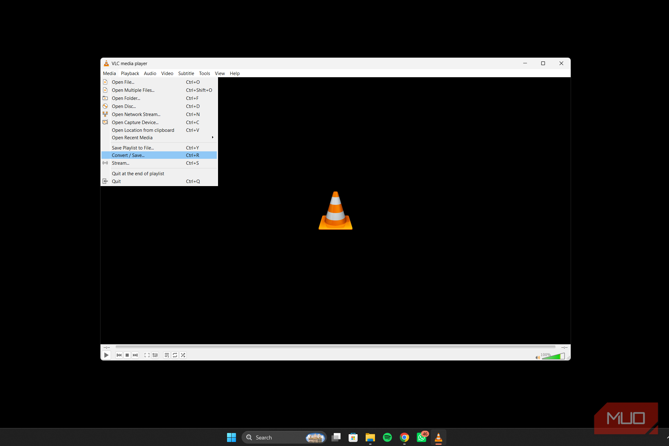 VLC convert media type
