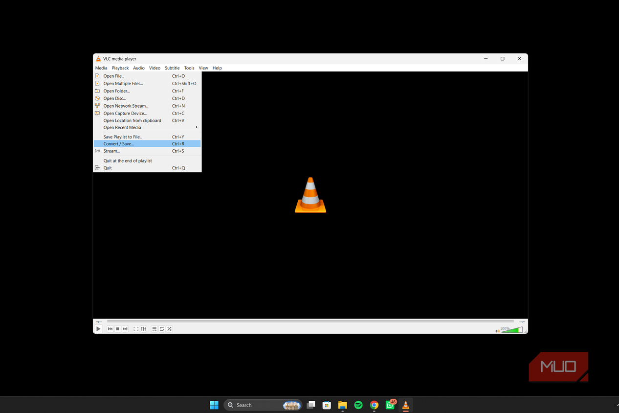 VLC convert media type