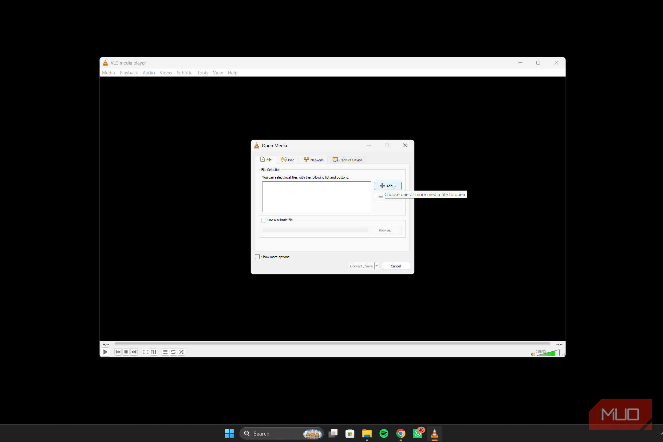 VLC convert media type