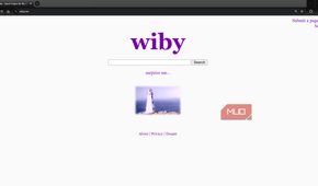 Wiby search engine landing page search bar