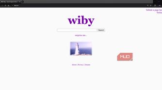Wiby search engine landing page search bar