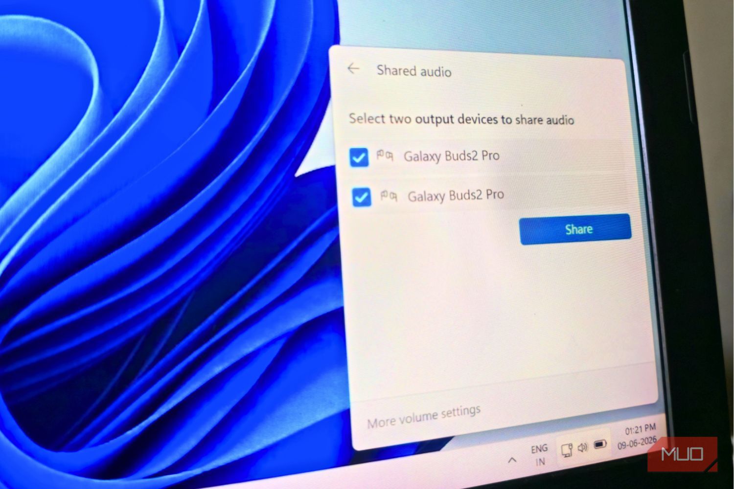 Shared Audio feature Windows 11 hero
