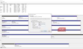windows disk management set new partition