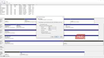 windows disk management set new partition