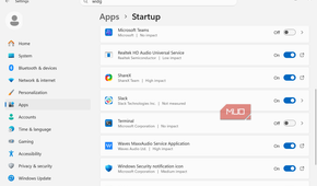 Windows startup apps