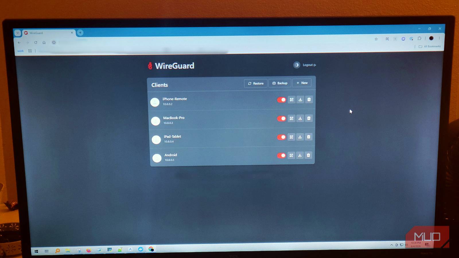 WireGuard on a monitor