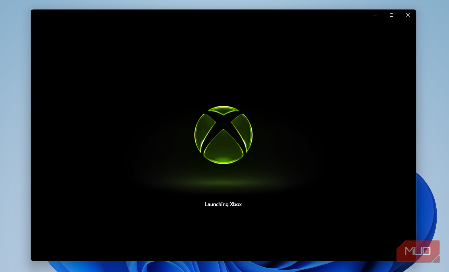 Xbox app on Windows opening