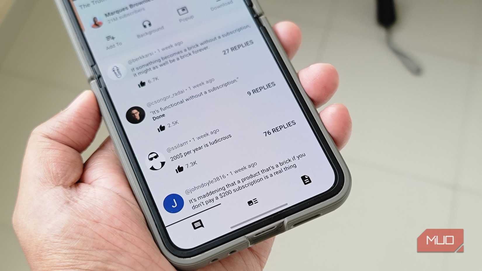 YouTube comment section in the NewPipe app