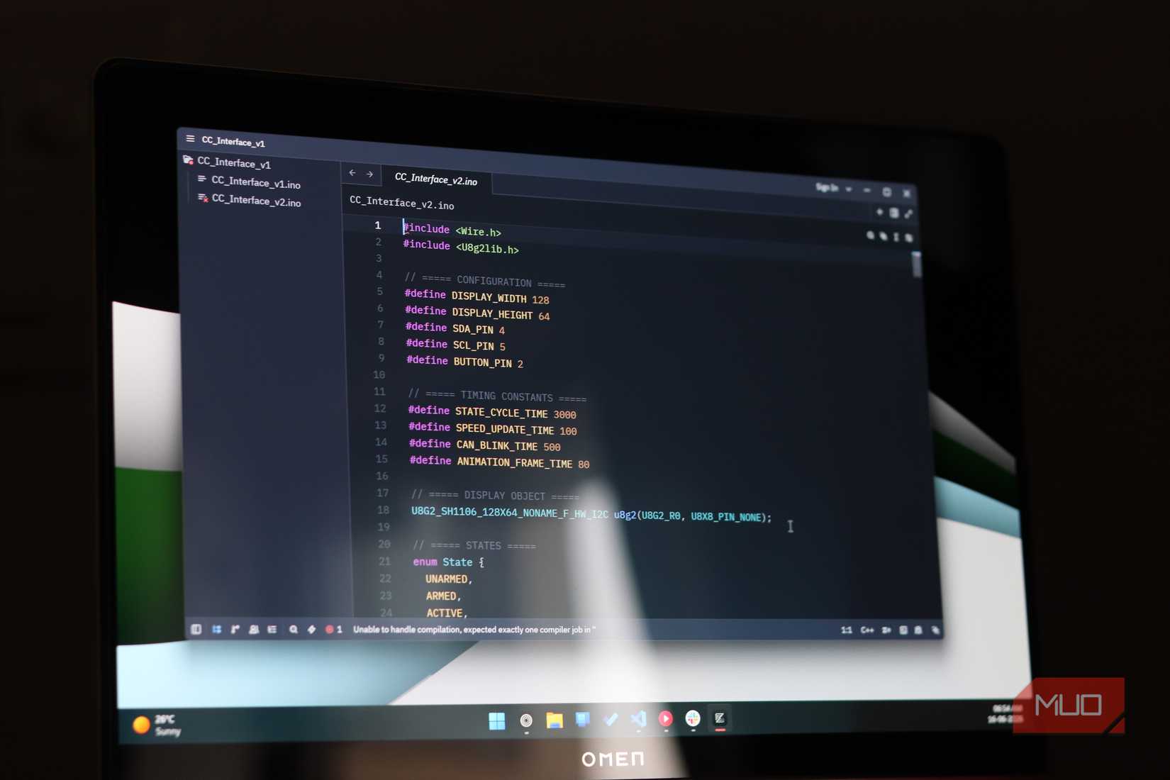 Zed Arduino コードを使用して Windows 11 ラップトップ上で実行します。