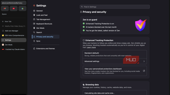 Zen Browser Privacy Options