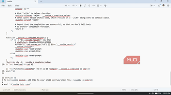 Zsh script with zoxide configuration code