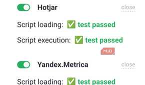 Adblock tester website results on IronFox.