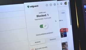 adguard blocking adverts in chrome browser.