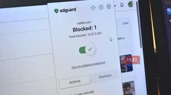 adguard blocking adverts in chrome browser.