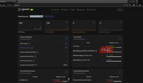 AdGuard Home dashboard and statistics