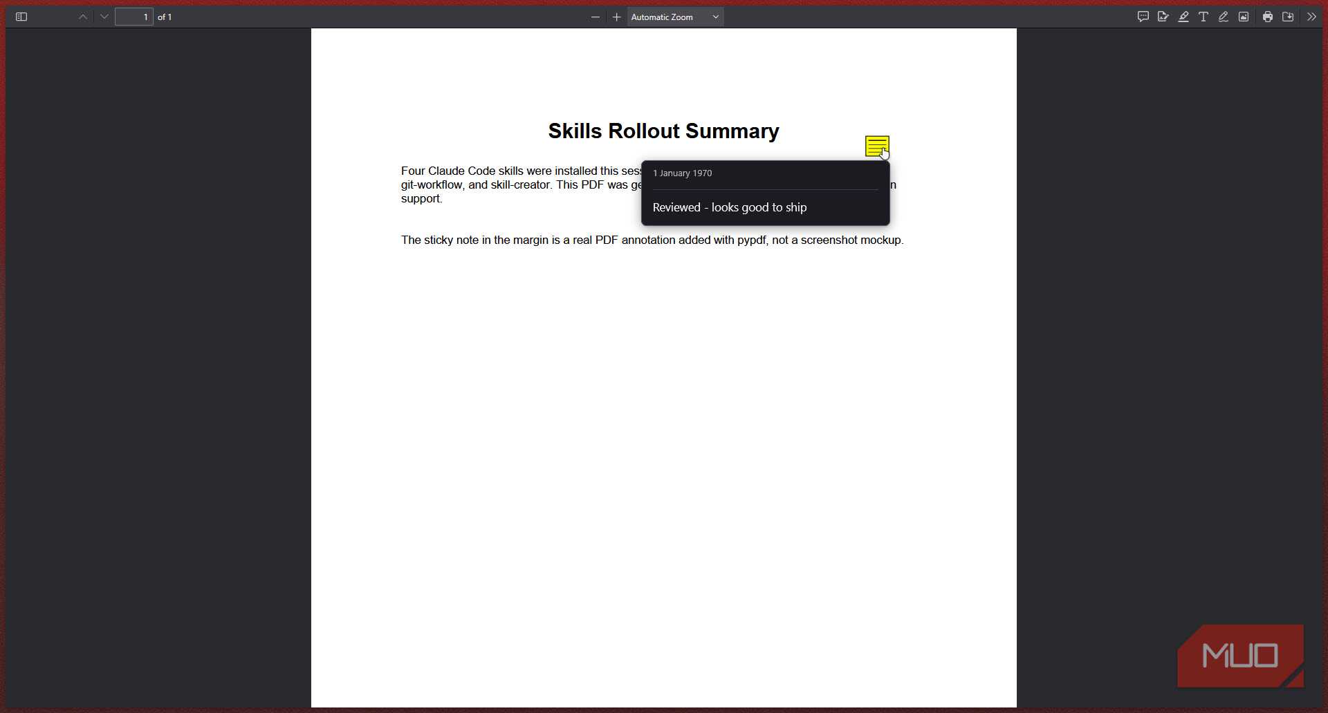 AI generated PDF file made by Claude skill.