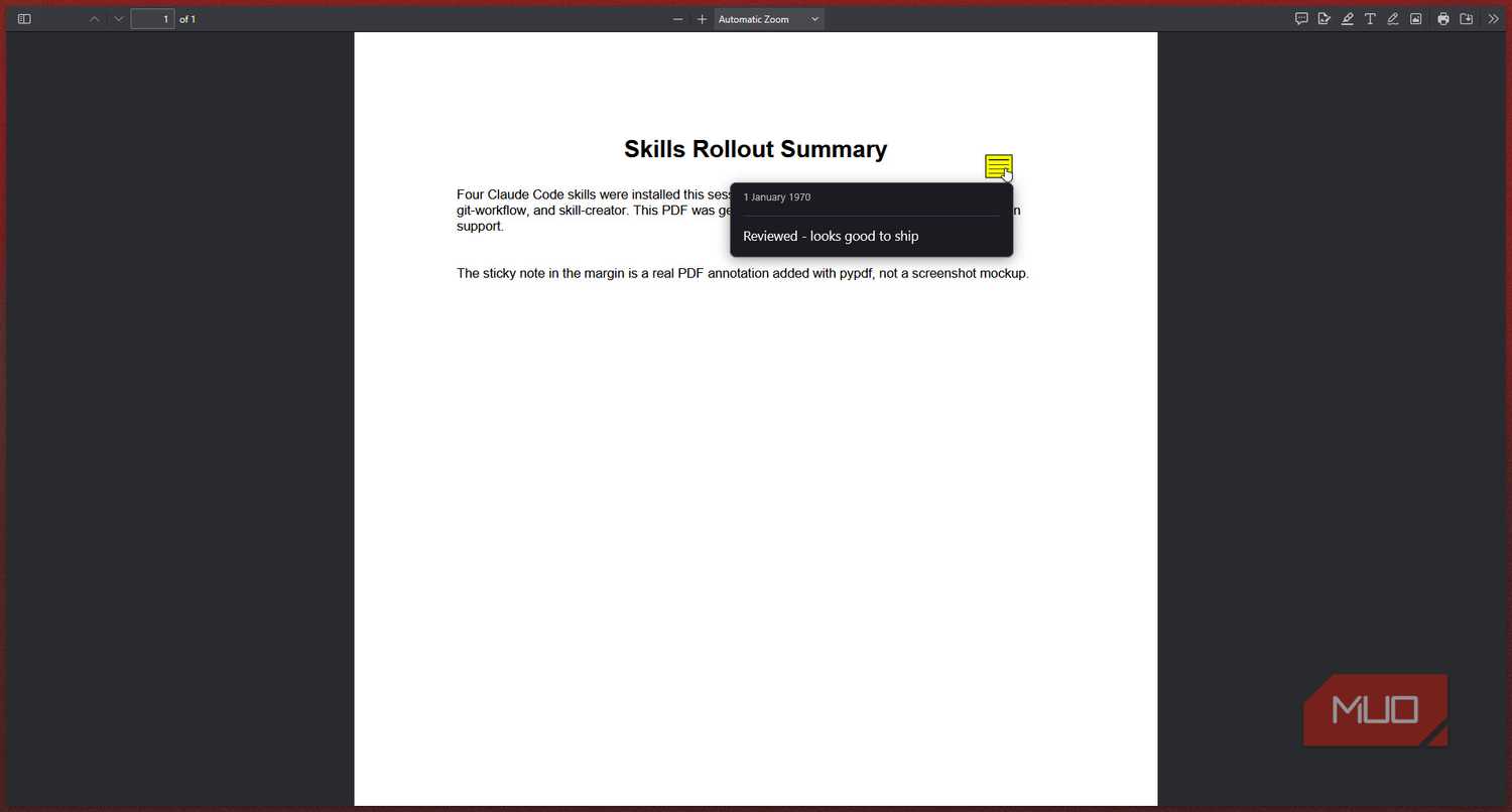 AI generated PDF file made by Claude skill.