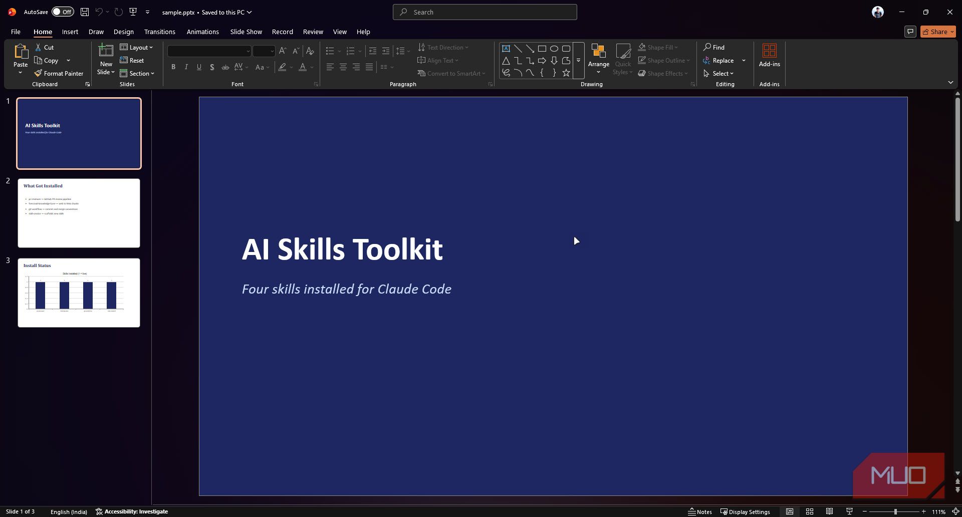 AI generated presentation made by Claude Code skill.