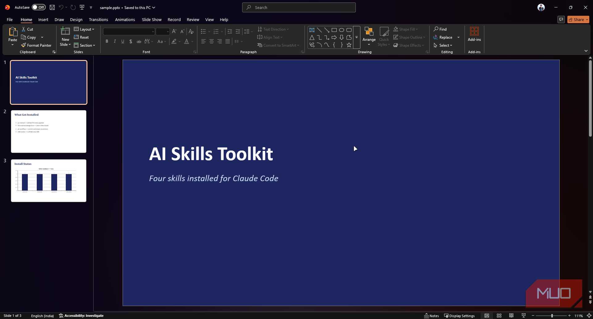 AI generated presentation made by Claude Code skill.