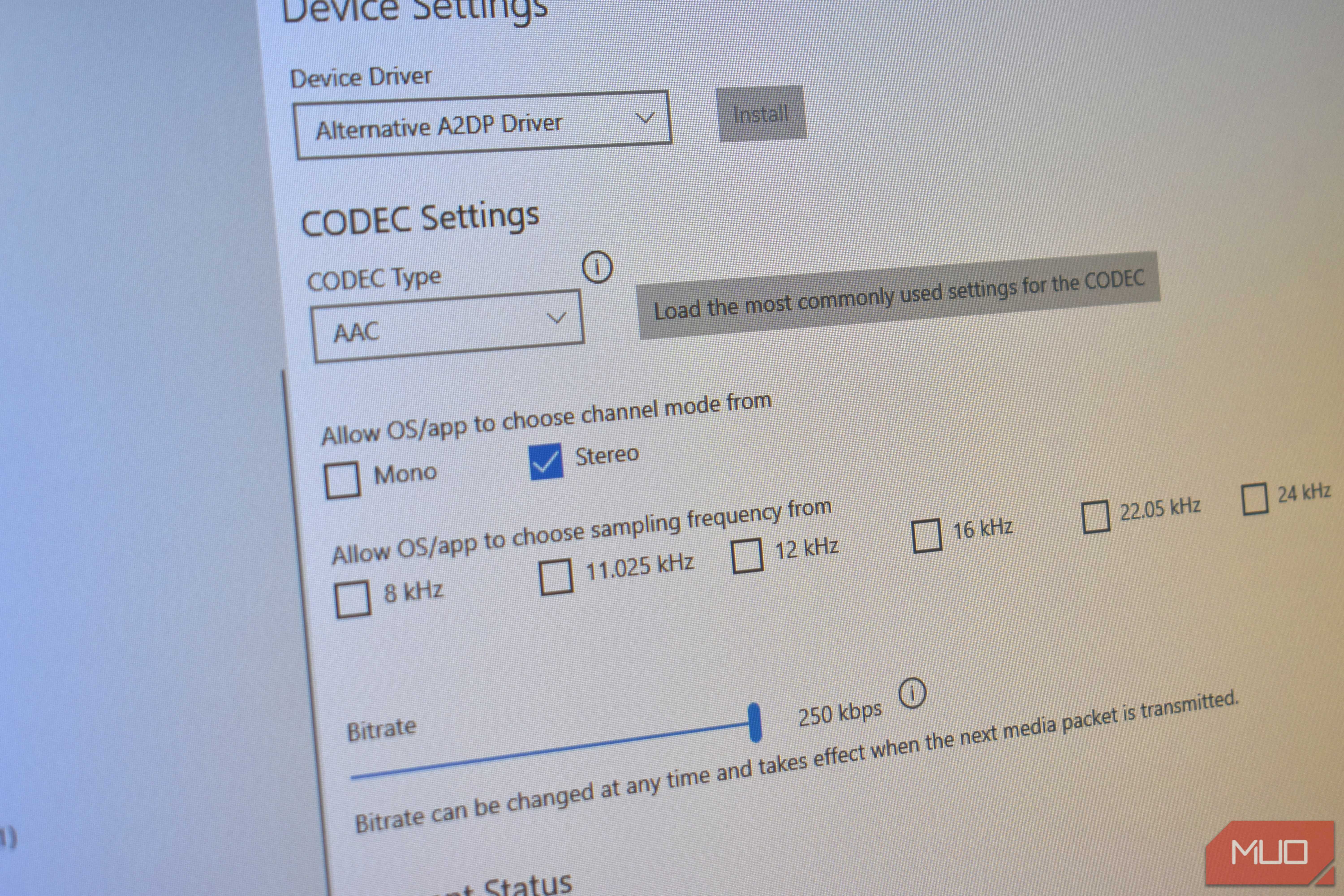 alternative a2dp driver aac options most commonly used button