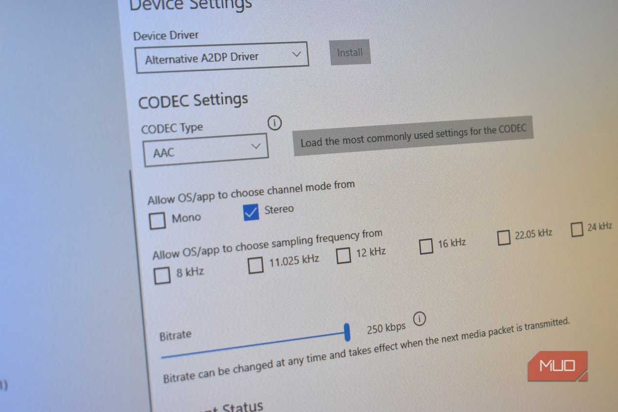 alternative a2dp driver aac options most commonly used button
