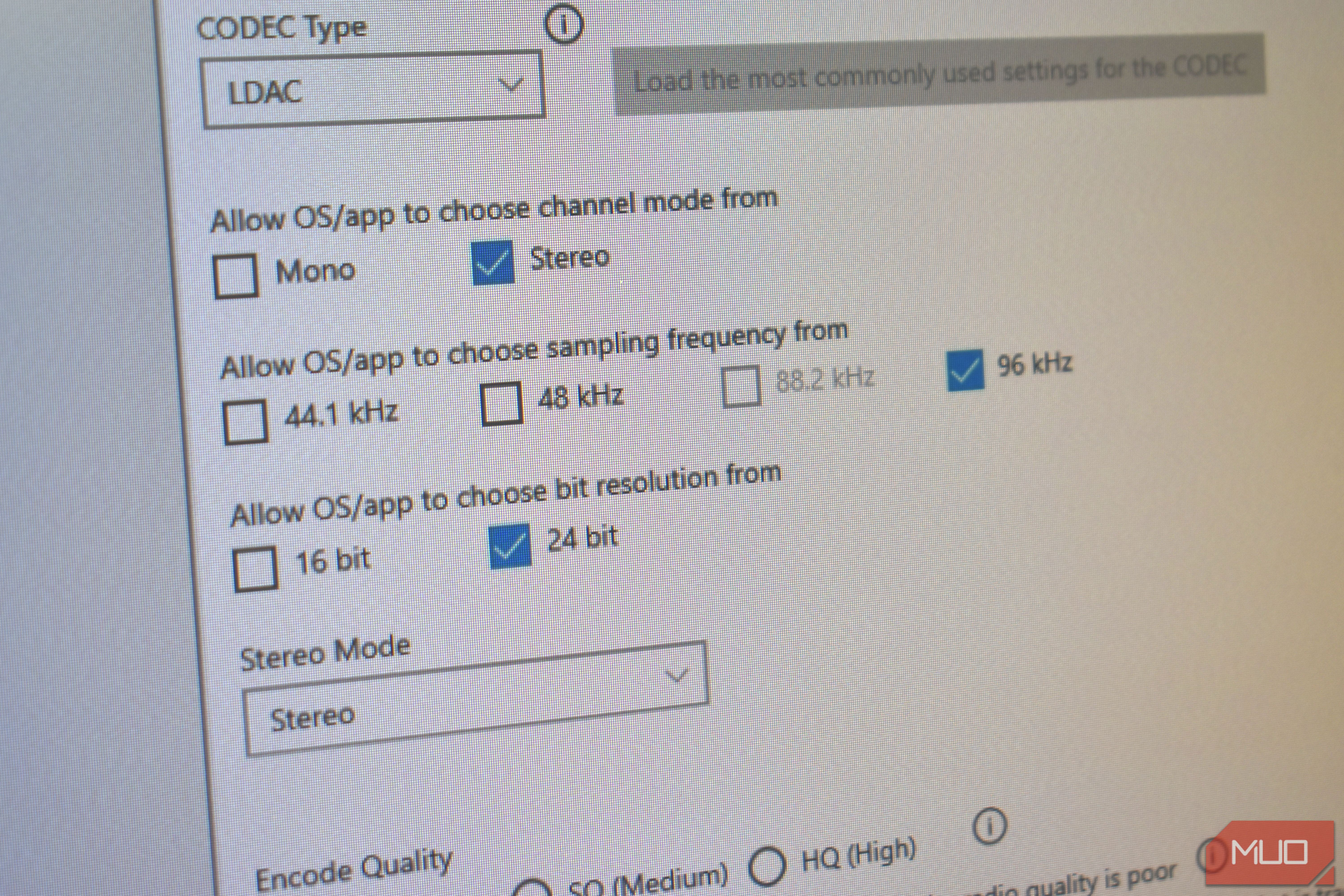 alternative a2dp driver choose sampling frequency bit resolution options