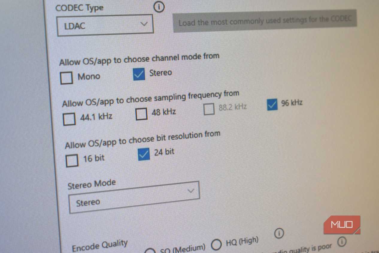 alternative a2dp driver choose sampling frequency bit resolution options