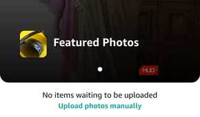 Amazon Photos home screen featured photos
