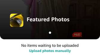 Amazon Photos home screen featured photos