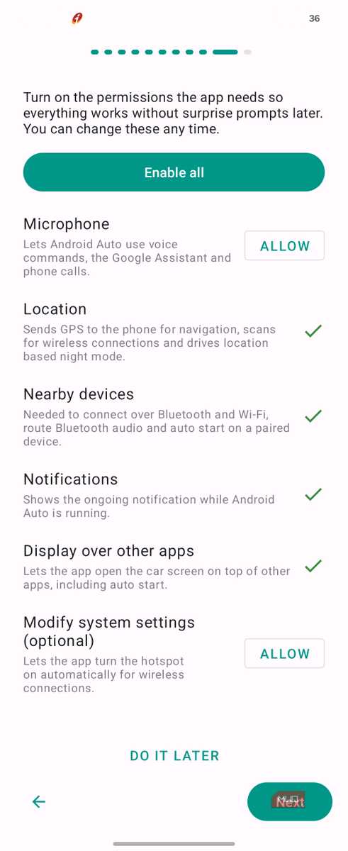 Успешный запуск Android Auto Запуск интерфейса Android Auto через приложение Headunit Revived