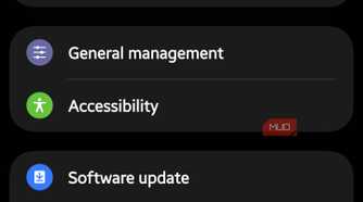 Android phone's settings menu