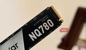 Angled close view of a Lexar NQ780 NVMe SSD