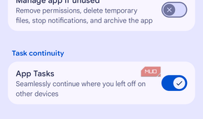 App info settings menu