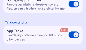 App info settings screen