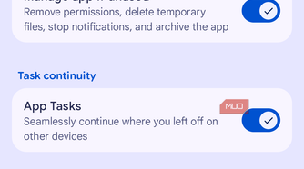App info settings screen