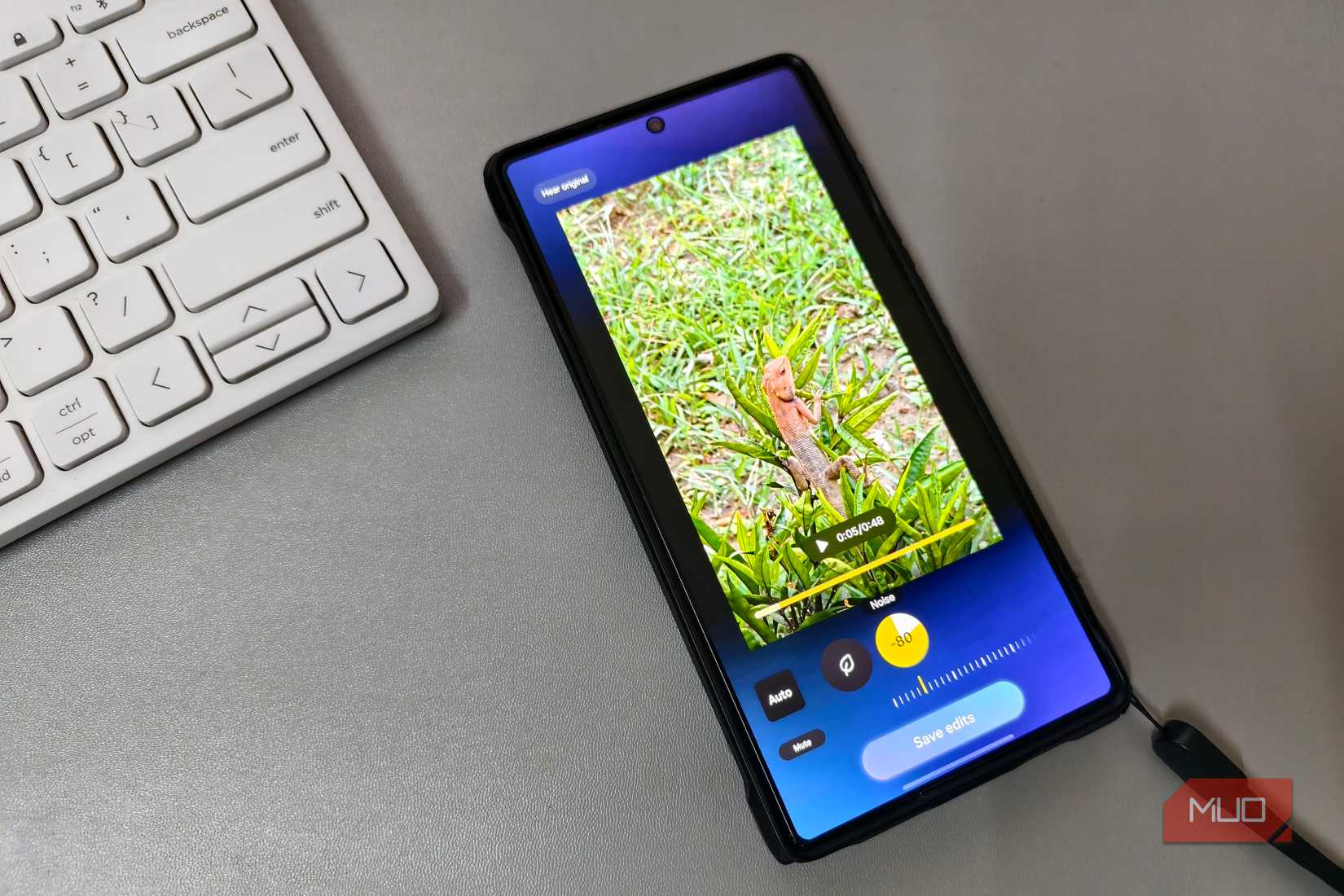 Audio Eraser controls in Samsung Gallery